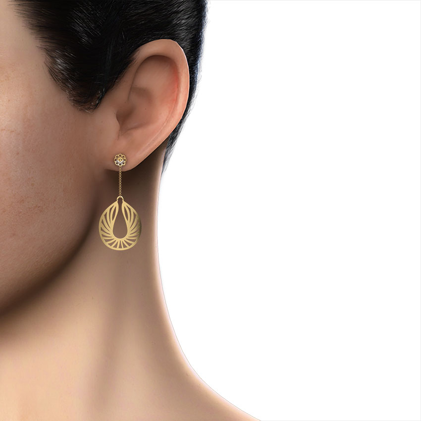 Flaming Drop Earrings