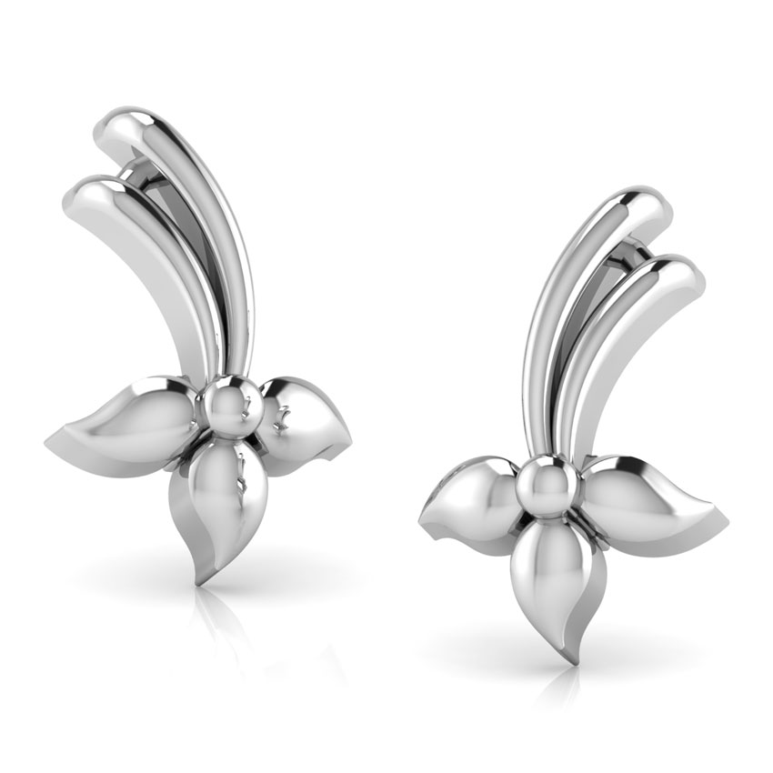Silver Bells Platinum Stud Earrings