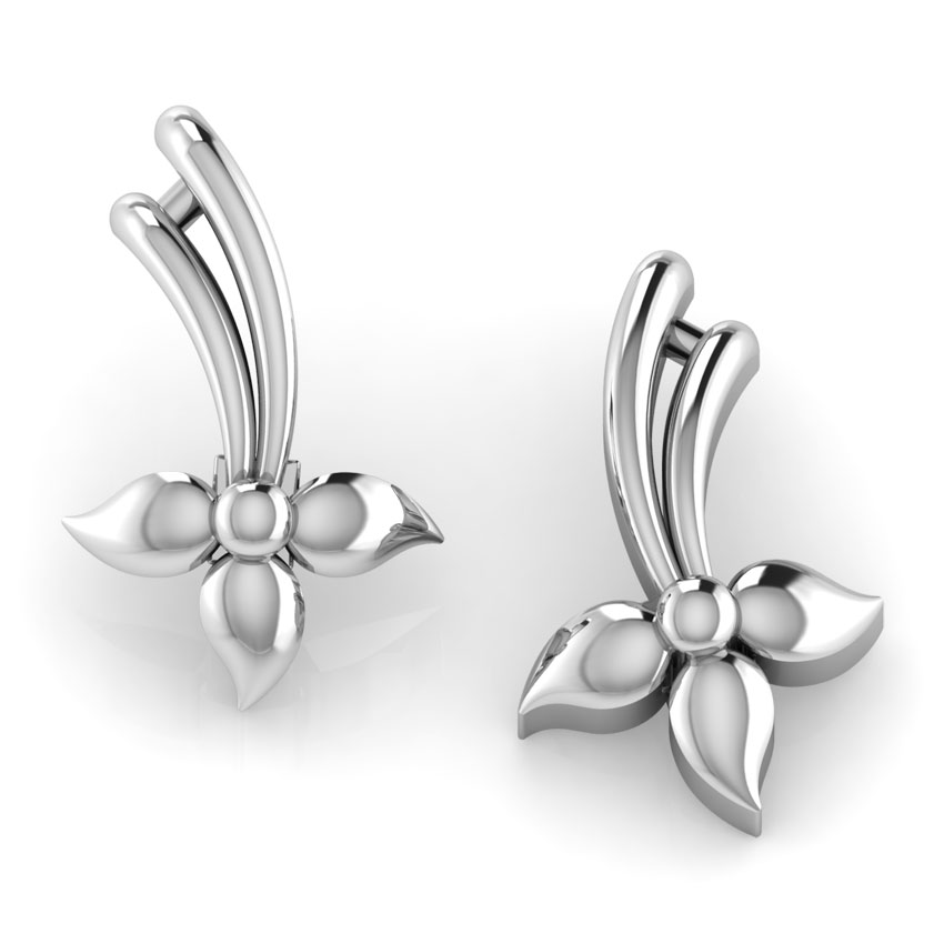 Silver Bells Platinum Stud Earrings