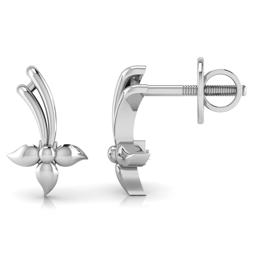 Silver Bells Platinum Stud Earrings