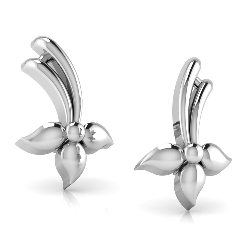 Silver Bells Platinum Stud Earrings