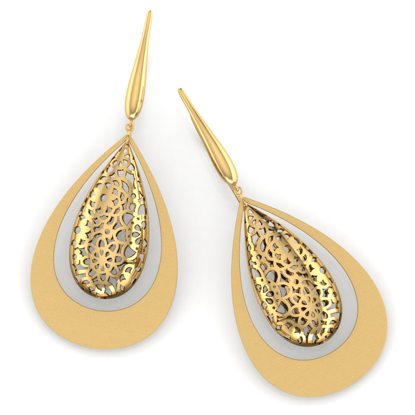 Ann Dewdrop Cutout Drop Earrings Ann Dewdrop Cutout Drop Earrings
