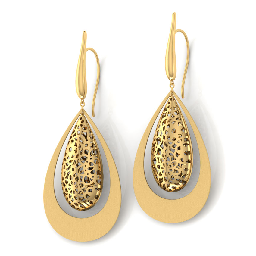 Ann Dewdrop Cutout Drop Earrings Ann Dewdrop Cutout Drop Earrings