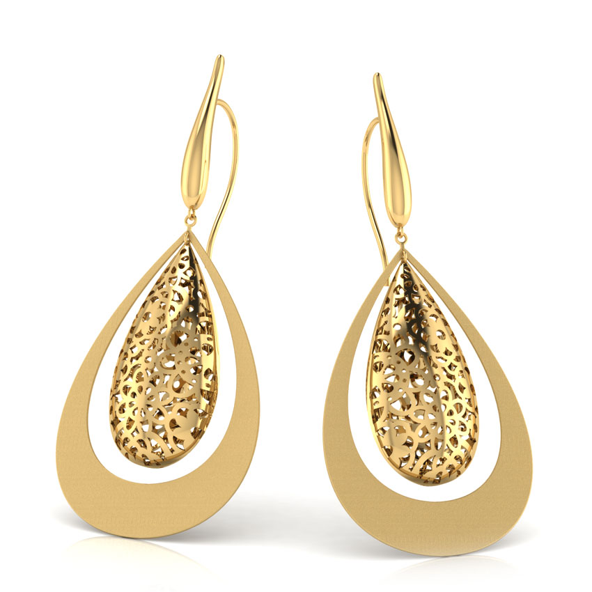 Ann Dewdrop Cutout Drop Earrings Ann Dewdrop Cutout Drop Earrings