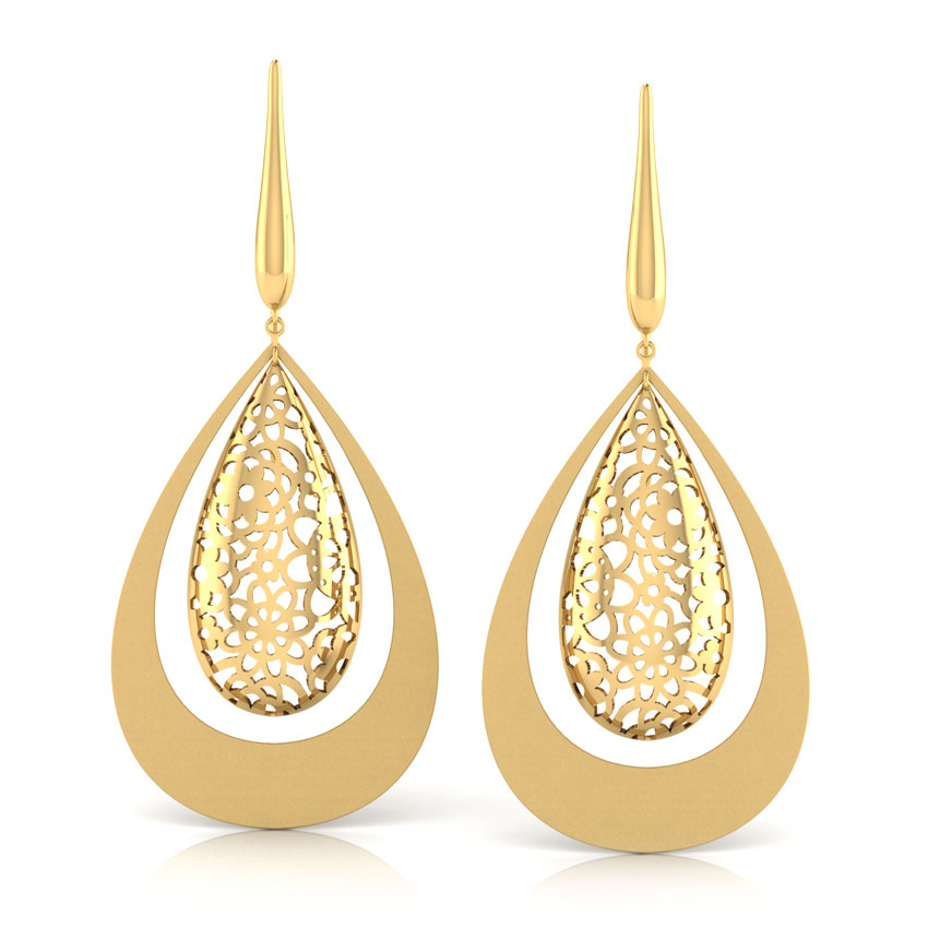 Ann Dewdrop Cutout Drop Earrings Ann Dewdrop Cutout Drop Earrings