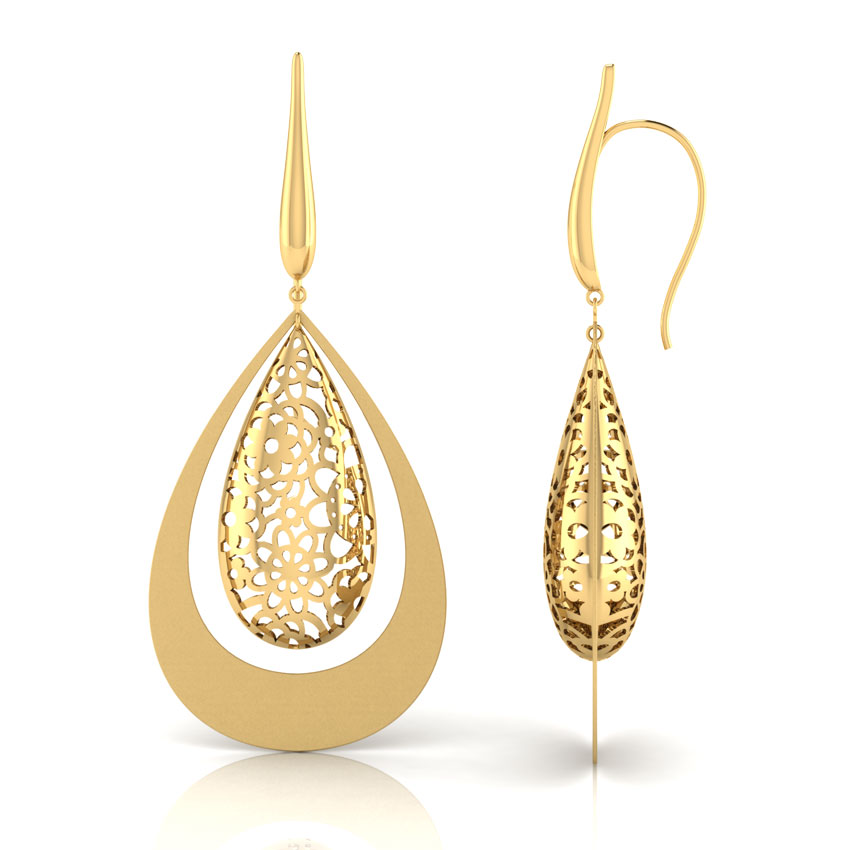 Ann Dewdrop Cutout Drop Earrings Ann Dewdrop Cutout Drop Earrings