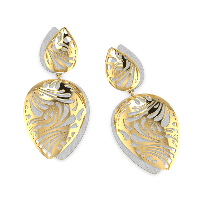 Kim Layered Leafy Drop Earrings