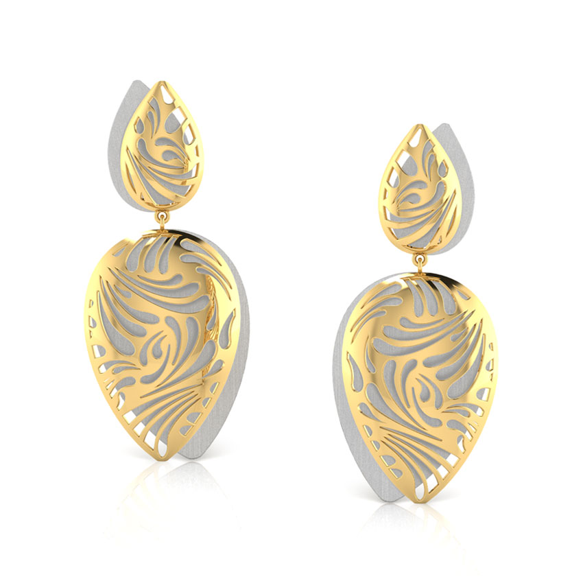 Kim Layered Leafy Drop Earrings