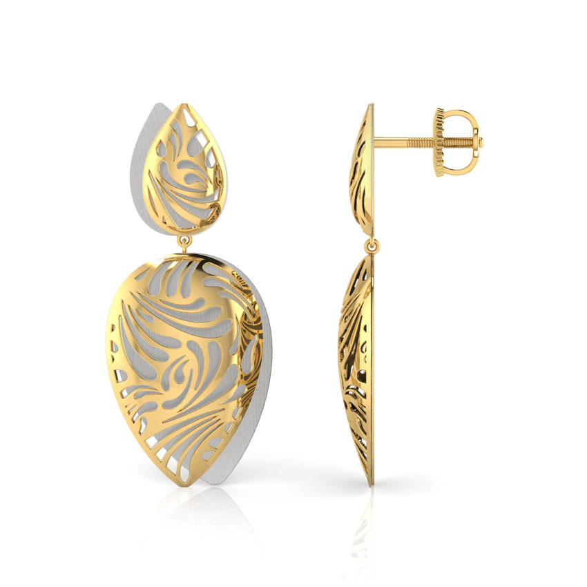 Kim Layered Leafy Drop Earrings