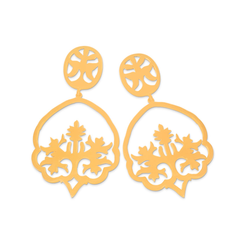 Shorea Tree Cutout Drop Earrings