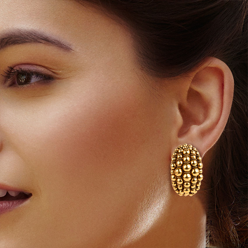 Mesua Beaded Stud Earrings