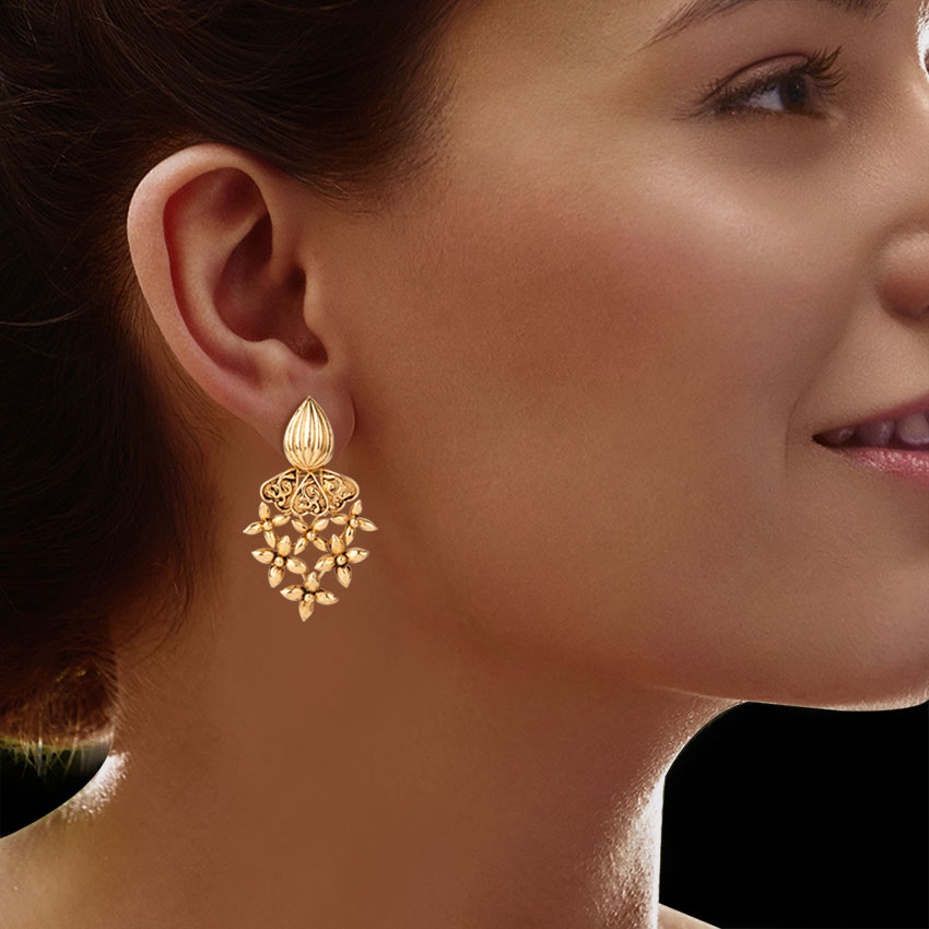 Posy Bunched Drop Earrings