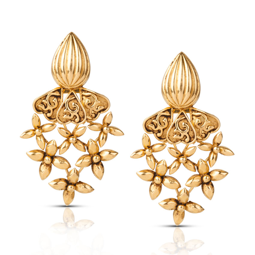 Posy Bunched Drop Earrings