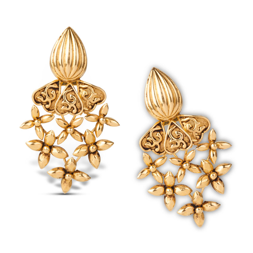 Posy Bunched Drop Earrings