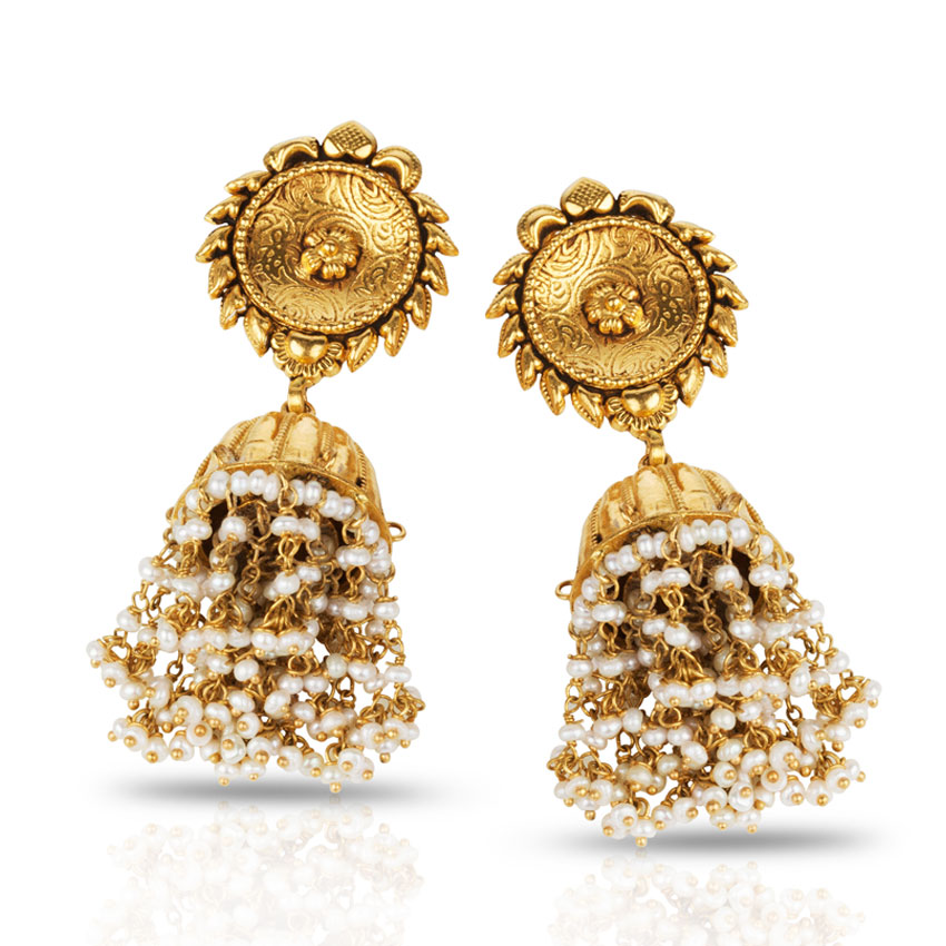 Tania Pearl Drop Jhumkas