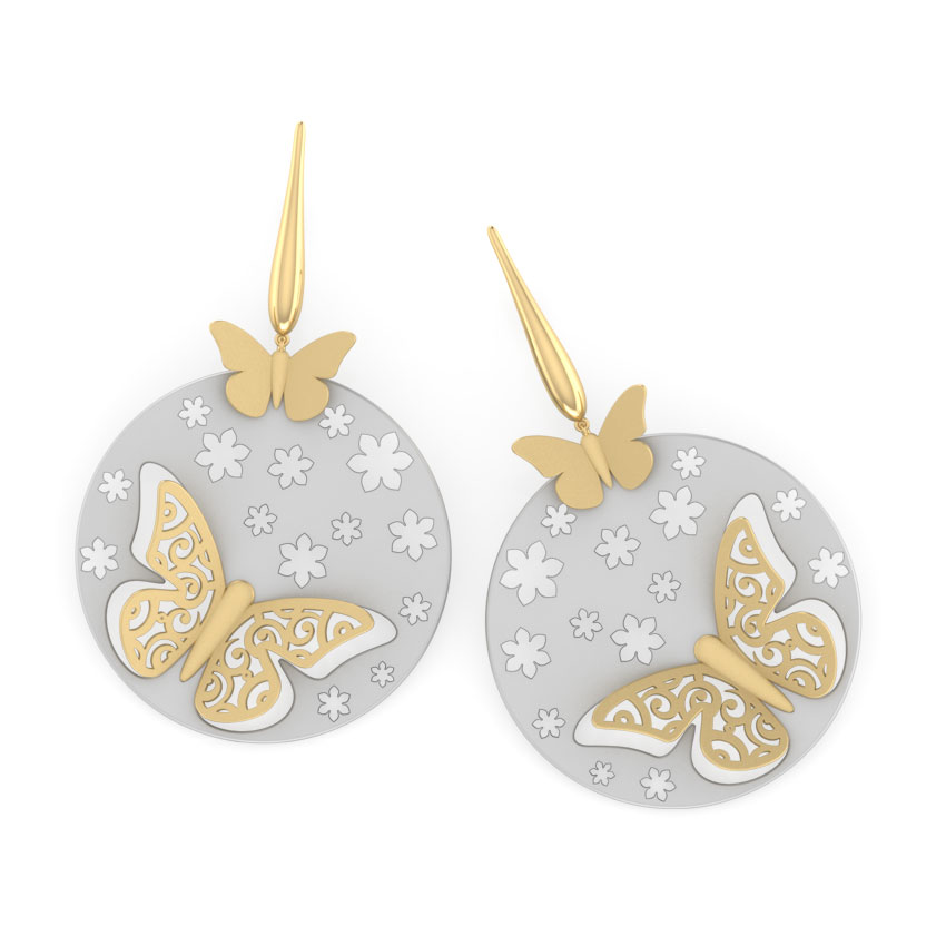 Faye Butterfly Gold Drop Earrings