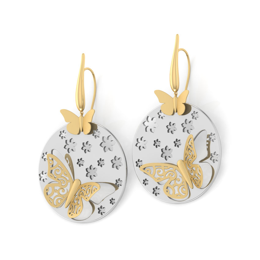 Faye Butterfly Gold Drop Earrings