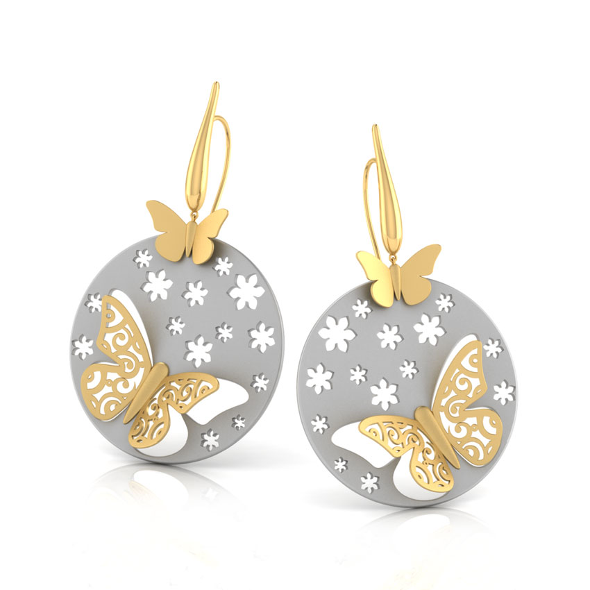 Faye Butterfly Gold Drop Earrings