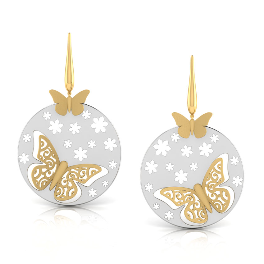 Faye Butterfly Gold Drop Earrings