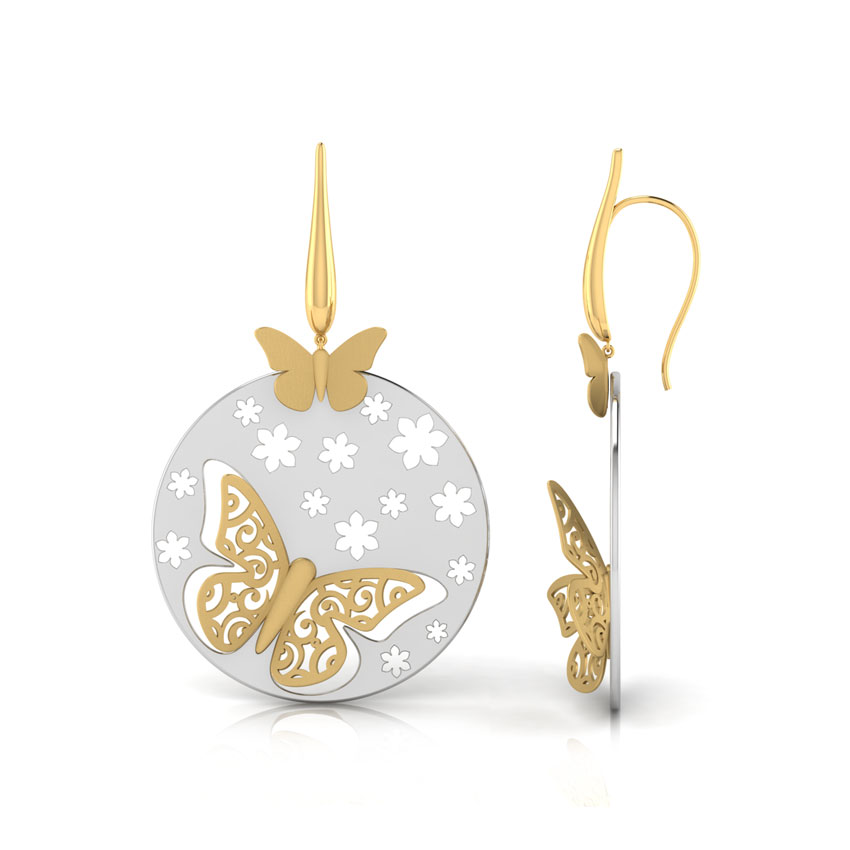 Faye Butterfly Gold Drop Earrings