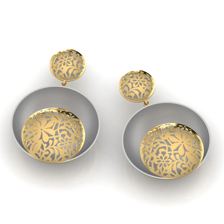 Gardenia Floral Cutout Drop Earrings Gardenia Floral Cutout Drop Earrings