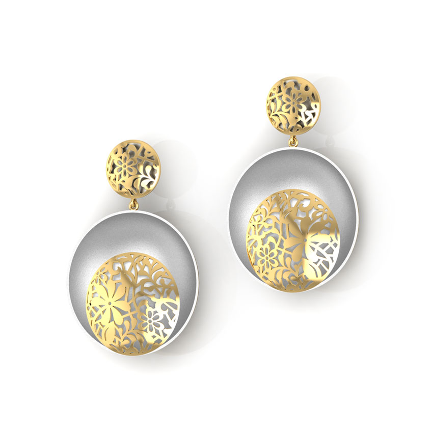 Gardenia Floral Cutout Drop Earrings Gardenia Floral Cutout Drop Earrings