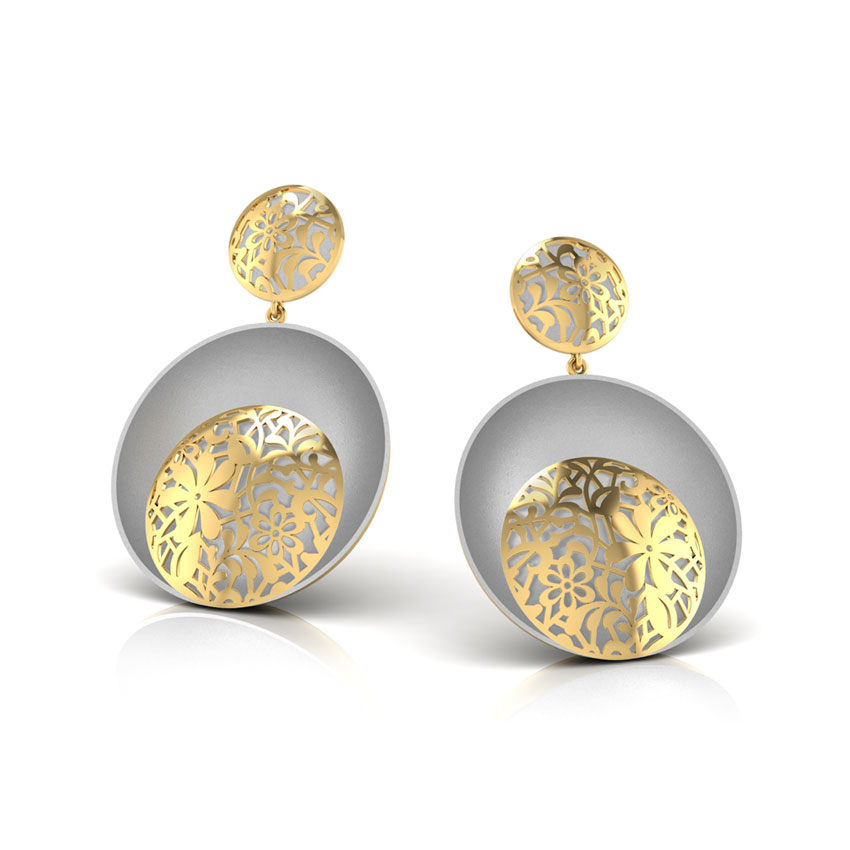 Gardenia Floral Cutout Drop Earrings Gardenia Floral Cutout Drop Earrings