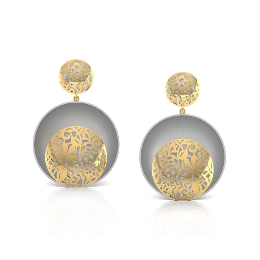 Gardenia Floral Cutout Drop Earrings Gardenia Floral Cutout Drop Earrings