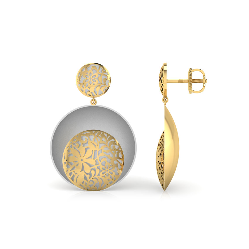 Gardenia Floral Cutout Drop Earrings Gardenia Floral Cutout Drop Earrings