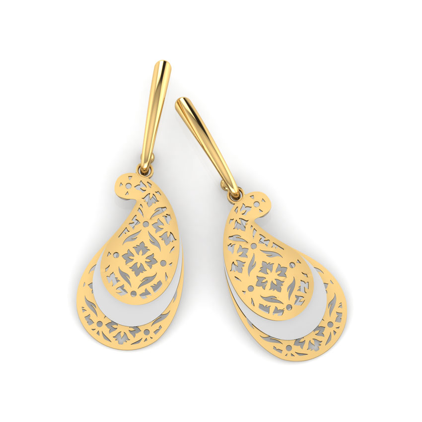 Paisley Veneer Drop Earrings
