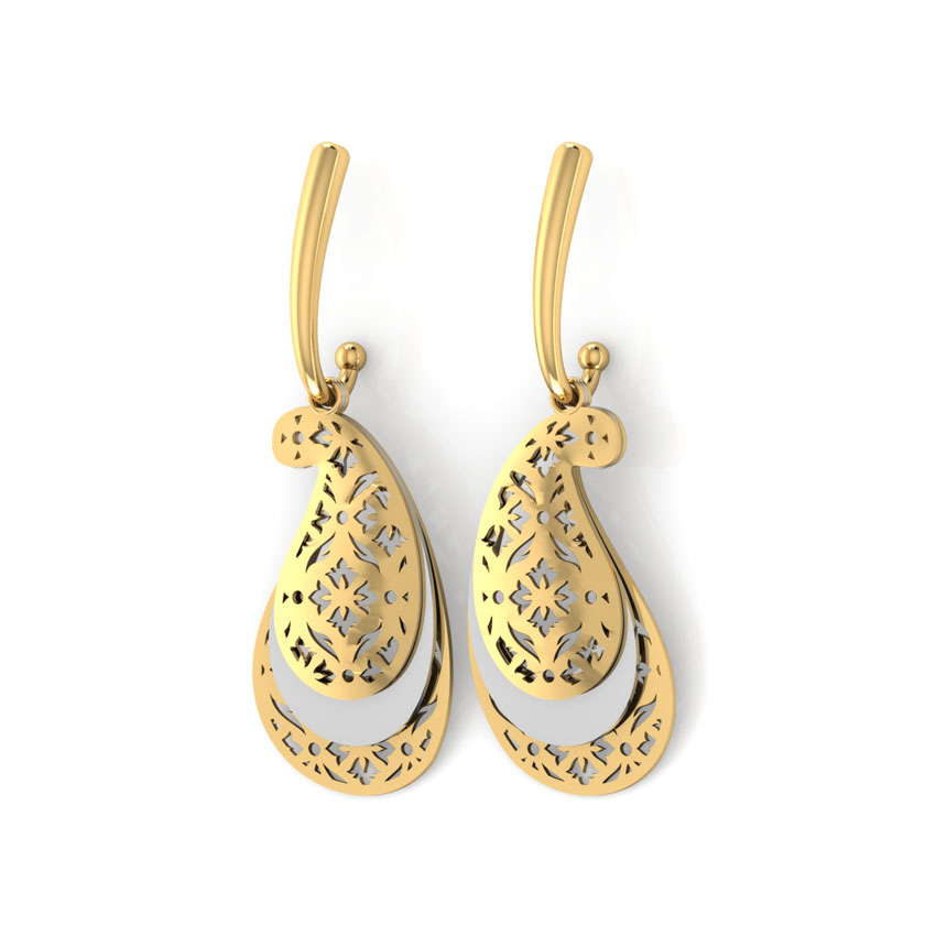 Paisley Veneer Drop Earrings