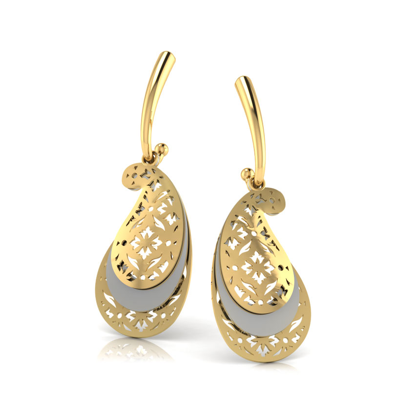 Paisley Veneer Drop Earrings