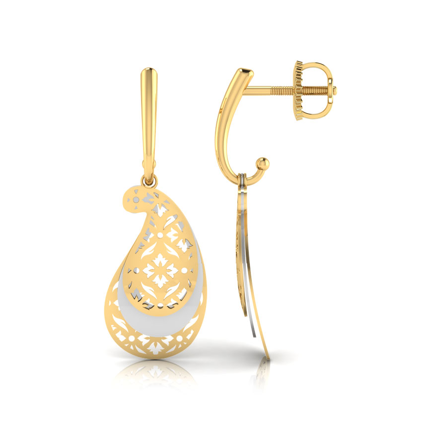 Paisley Veneer Drop Earrings