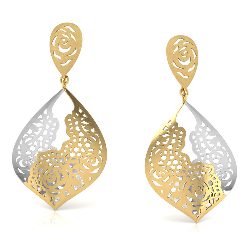 Crimson Lace Edge Drop Earrings Crimson Lace Edge Drop Earrings