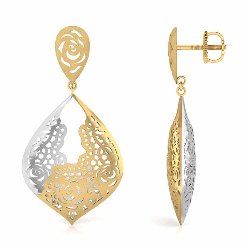 Crimson Lace Edge Drop Earrings Crimson Lace Edge Drop Earrings