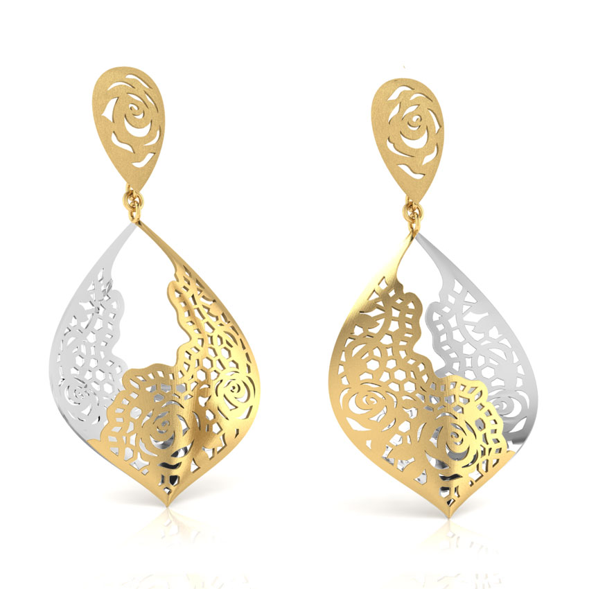 Crimson Lace Edge Drop Earrings Crimson Lace Edge Drop Earrings