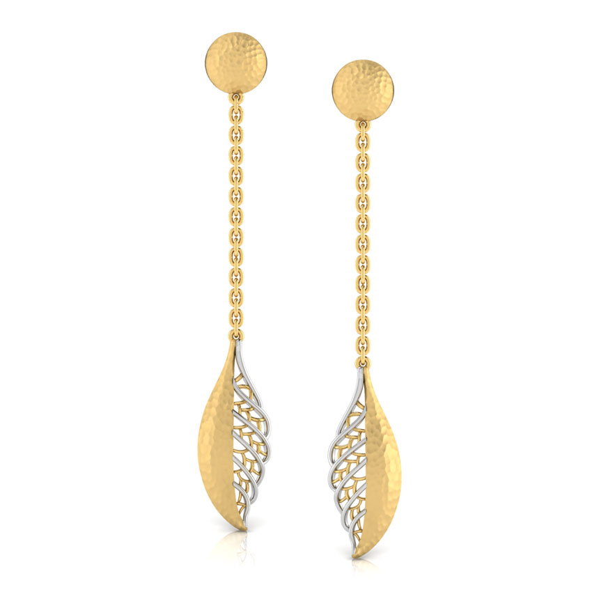 Aine Hammered Drop Earrings