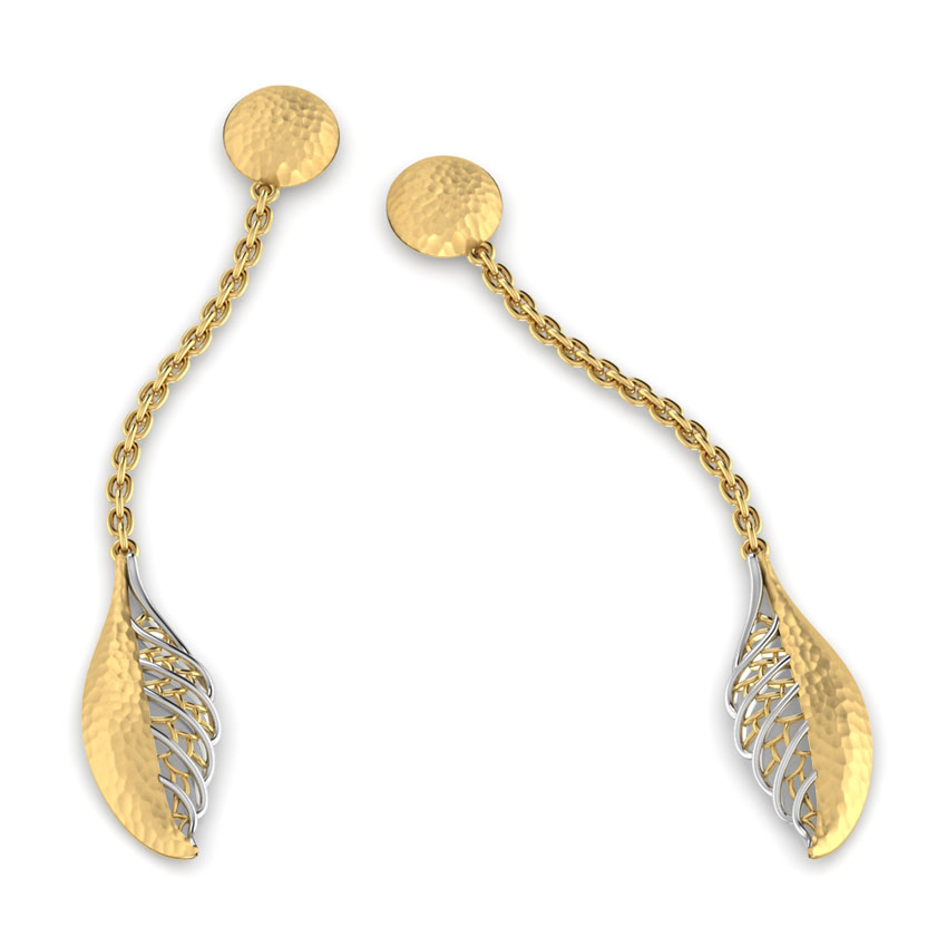 Aine Hammered Drop Earrings