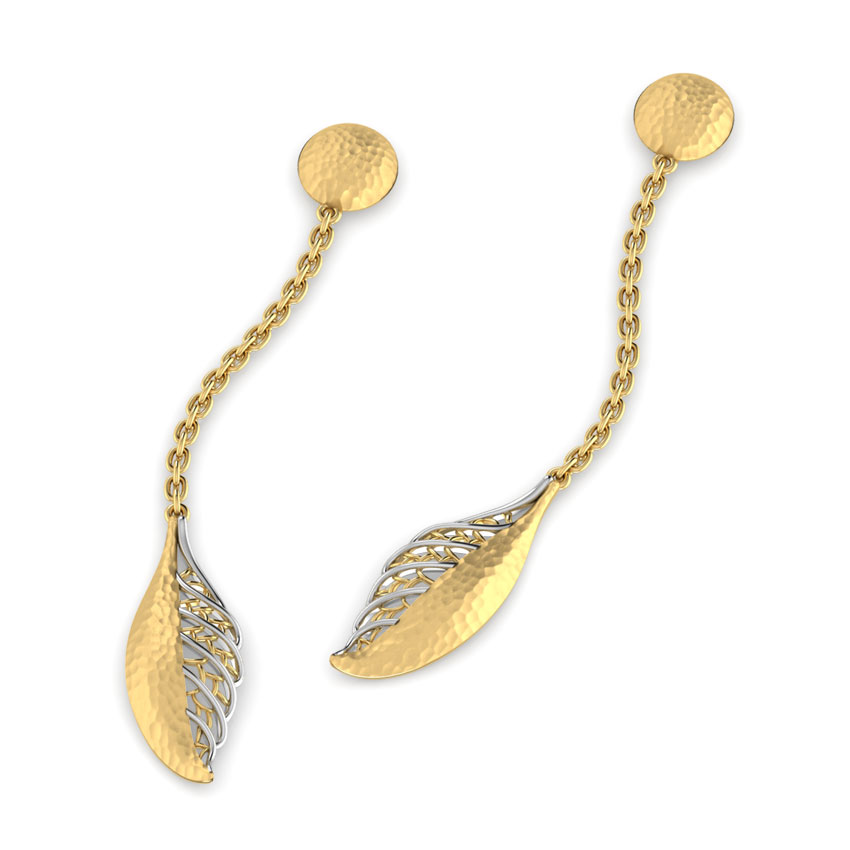 Aine Hammered Drop Earrings