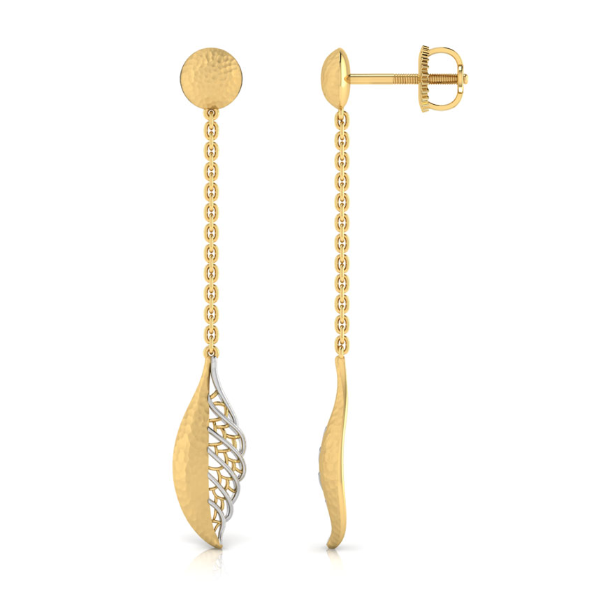 Aine Hammered Drop Earrings