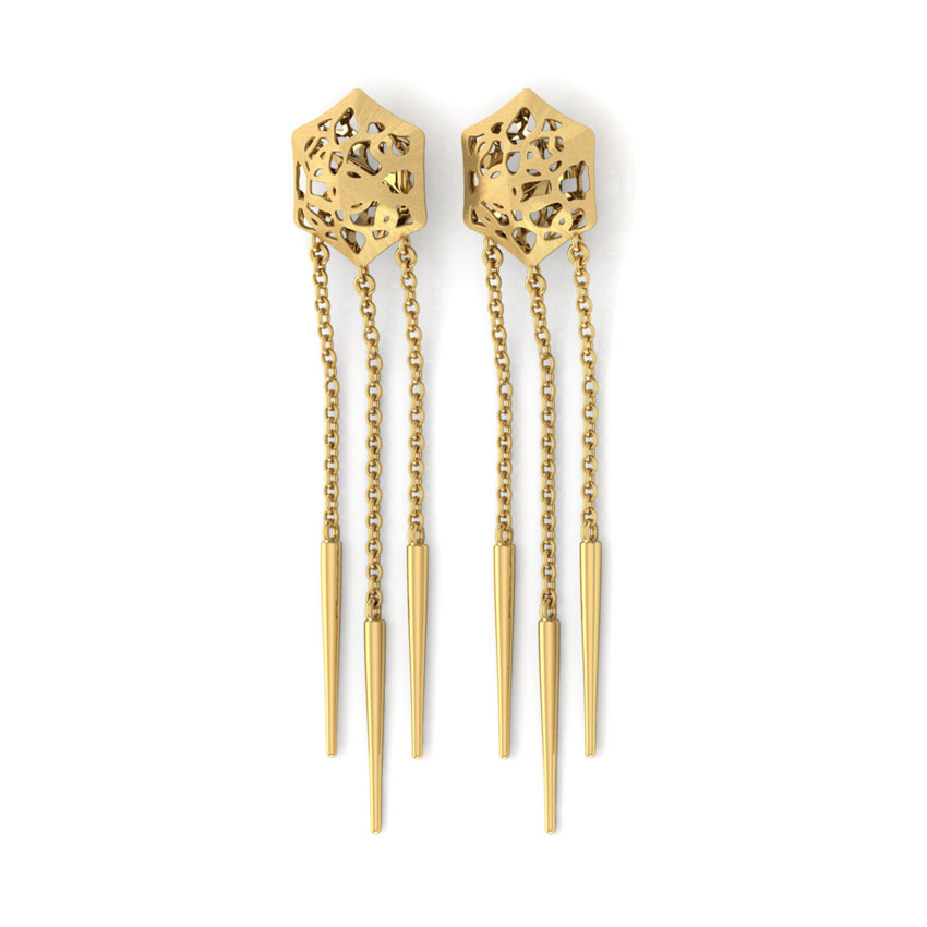 Abbey Cutout Gold Drop Earrings