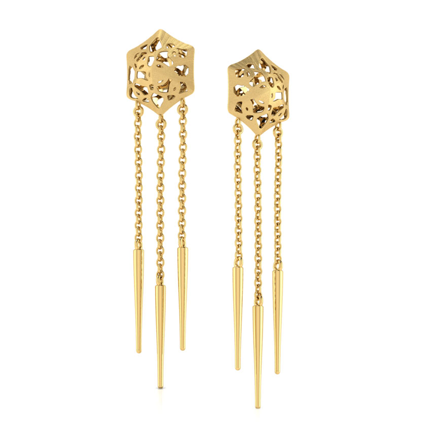Abbey Cutout Gold Drop Earrings