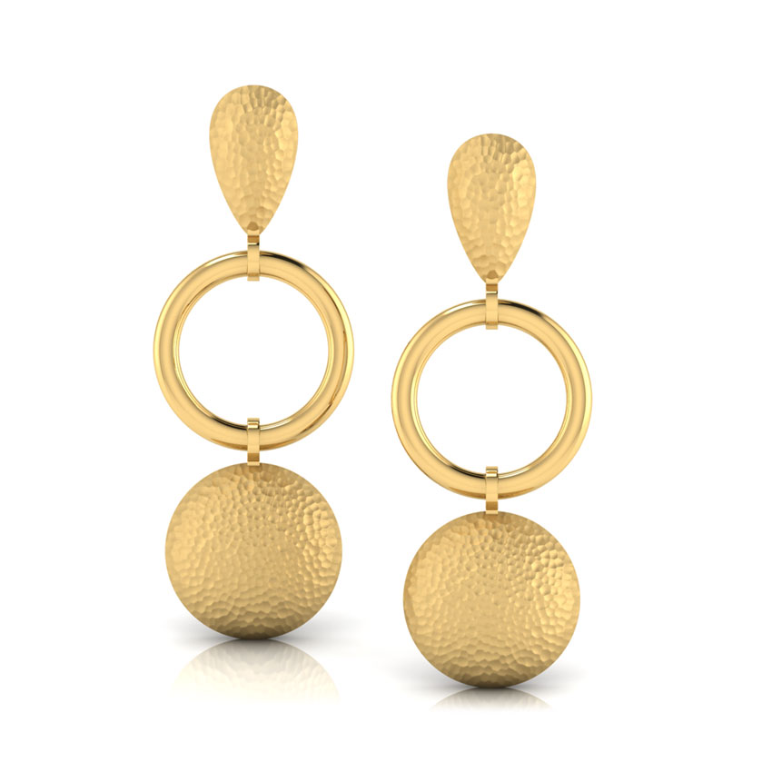 Connie Hammered Gold Drop Earrings