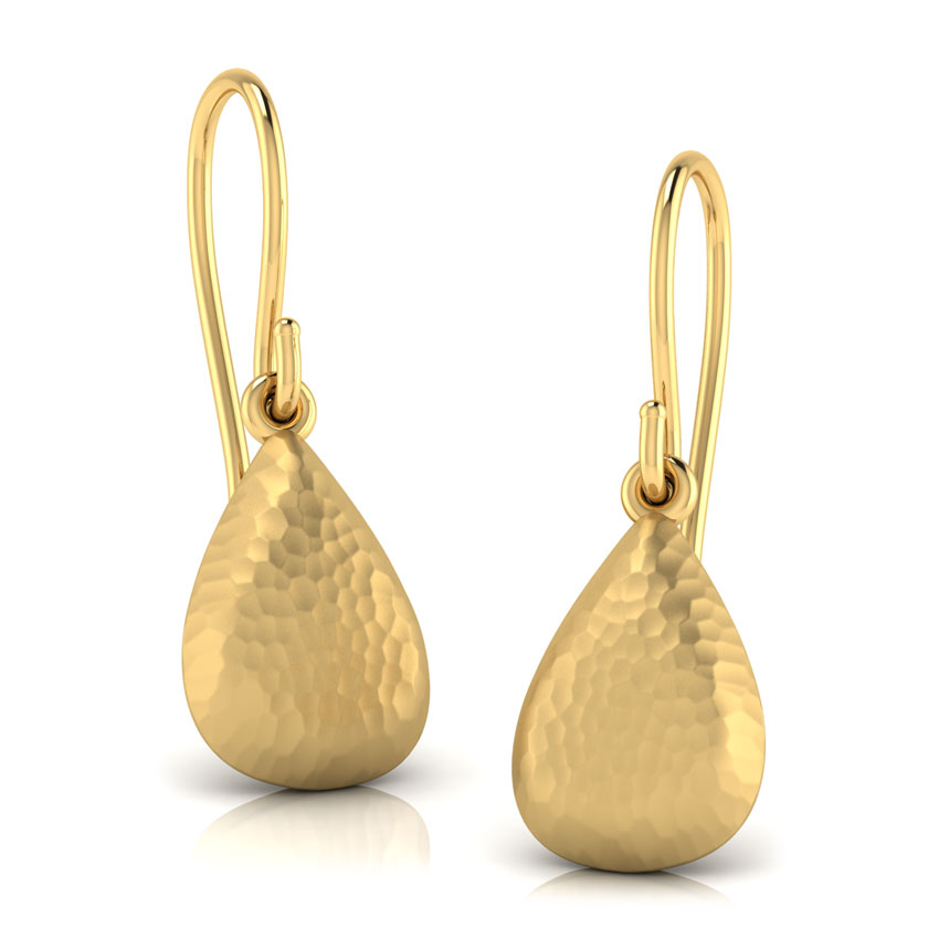 Kasen Hammered Drop Earrings