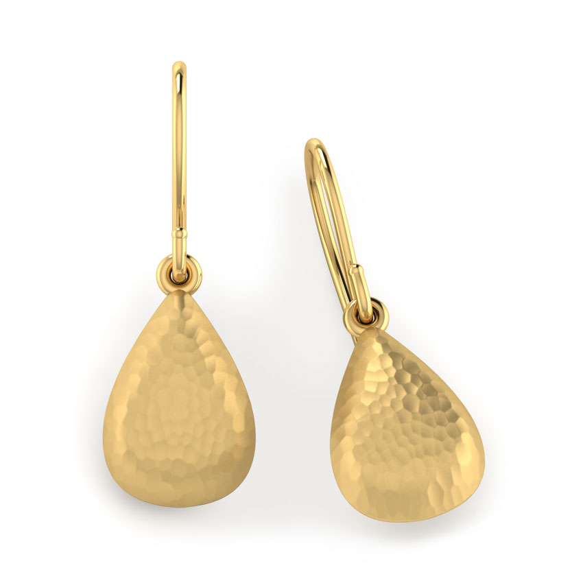 Kasen Hammered Drop Earrings