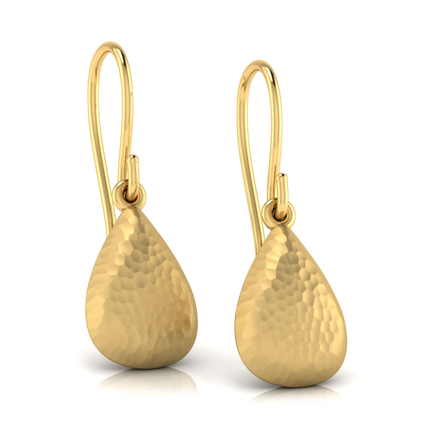 Kasen Hammered Drop Earrings