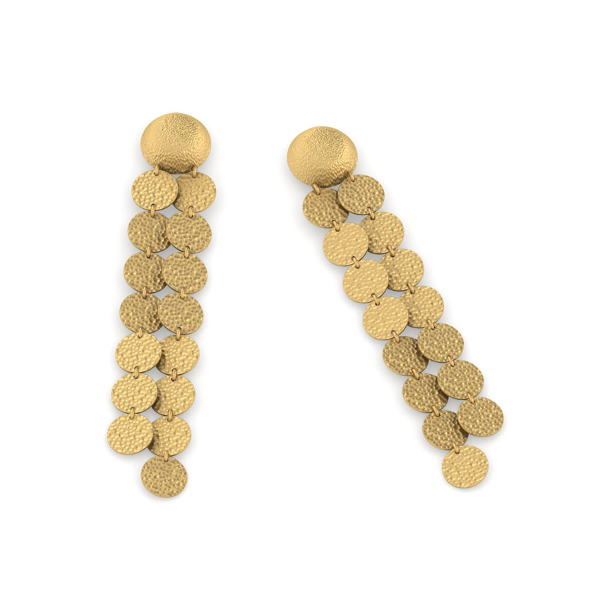 Clarinda Hammered Drop Earrings