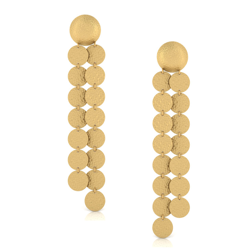 Clarinda Hammered Drop Earrings