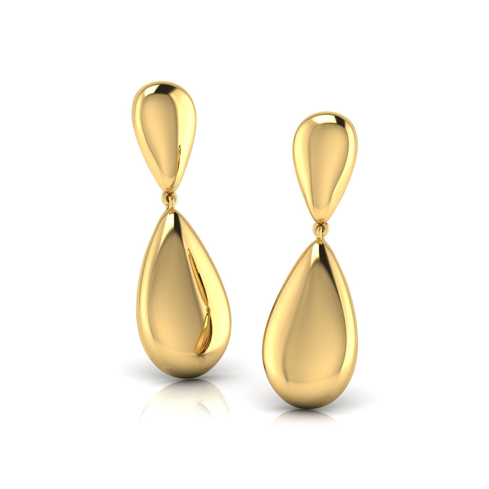 Jackie Geometric Gold Drop Earrings