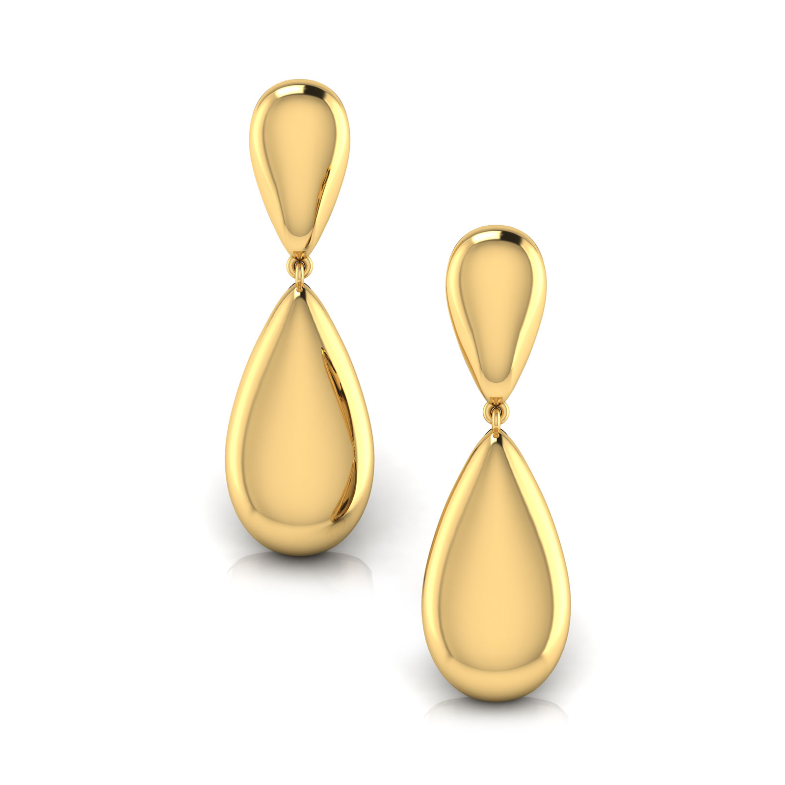Jackie Geometric Gold Drop Earrings